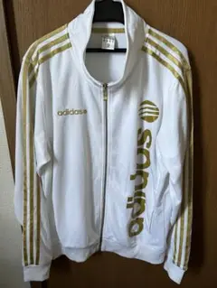 古着　adidas アディダス　セットアップ　ベロア　白金　オーバーサイズ　刺繍 古着 adidas アディダス セットアップ ベロア 白金 オーバー