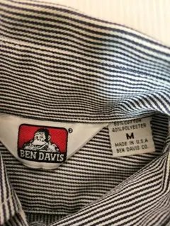 ベンデイビスBENDAVIS　ヒッコリーワーク長袖シャツ　USA製　美品　M