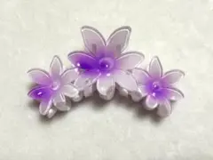 夏の花 ヘアクリップ 1個（紫）