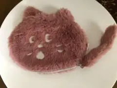 にゃー　ファーポーチ 猫型