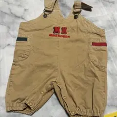 miki House ベージュ オーバーオール