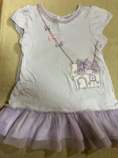 メゾピアノ　100 半袖　リボン　フリル