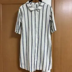 LBC ストライプ　シャツワンピース　M