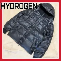 匿名配送無料 HYDROGEN ダウンジャケット フーデッド リブ ハイネック