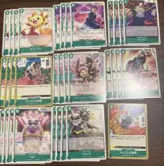 受け継がれる意志　緑デッキパーツ　コモンアンコモン　まとめ売り