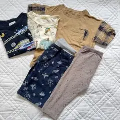 保育園着　半袖Tシャツ　パンツはまとめ売り　110 おさるのジョージ　新幹線
