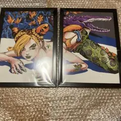 ジョジョの奇妙な冒険　額付きポスター　6部　空条徐倫　ワニ　2枚セット