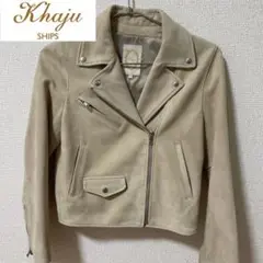 SHIPS Khaju カージュ レディース ヌバック ライダースジャケット