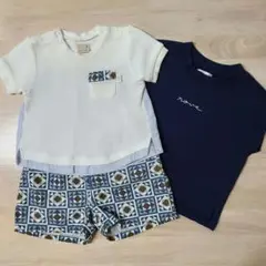 petit main・n.o.u.s シャツパンツ3点セット 80cm