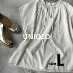 【ユニクロ】【UNIQLO】ブラウス　美品　ゆったり　リネン
