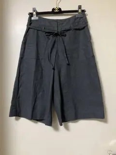 NANATONE 麻混 ハーフパンツ キュロット ナナトーン