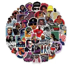 防水ステッカー 50枚 HIPHOP ヒップホップ ラッパー ストリート