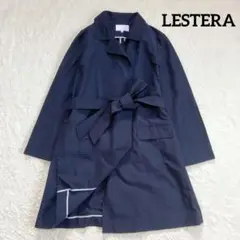 美品★レナウン 【LESTERA】 薄手 スプリングコート （L） ベルト付き