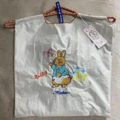 D.KELLYのうさぎの刺繍入りナイロンエコバッグ