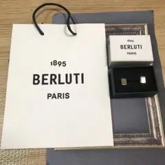 【せるお　美品】BERLUTI カリグラフィーカフリンクス シルバー 中古】ベルルッティ Berluti カリグラフィー カフリンクス
