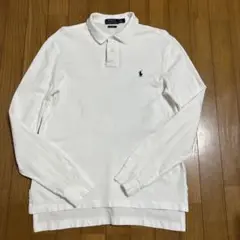 ポロラルフローレン　ポロシャツ　長袖　メンズＳ　170/92A ホワイト