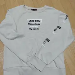 LTXC GIRL プリント トレーナー ベージュ150