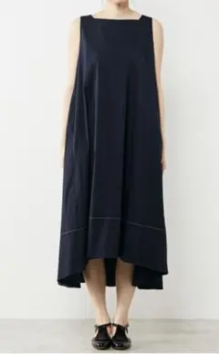 ほぼ新品♡martinique/ステッチスクエアネックワンピース マルティニーク