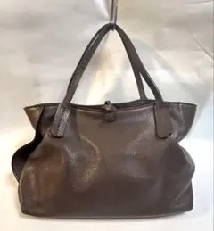 レディース本革ブラウン レザー トートバッグ