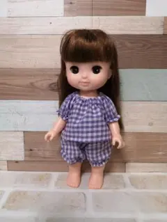 メルちゃん♡ソランちゃん♡パジャマ♡紫チェック柄
