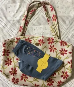 Sybilla シビラ 花柄手さげバッグ 靴下