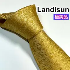 ✨極美品✨Landisun ネクタイ　刺繍　ゴールド系　高級感