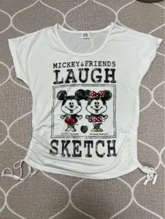 【Laugh Sketch】ミッキー＆ミニー　Tシャツ
