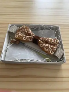 蝶ネクタイ・カフス　結婚式　新郎　 オレンジ　茶色　sassy. サシィ