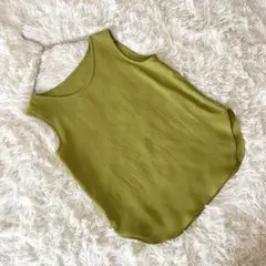 《ルイジョーネ》【フリーサイズ】トップス ノースリーブ オリーブグリーン