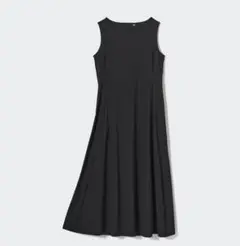 ユニクロUNIQLO ウルトラストレッチエアリズムワンピース Sサイズ黒