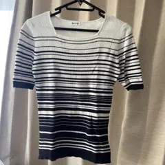 白黒ボーダー　半袖　Tシャツ