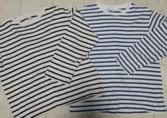 UNIQLO 140サイズ ボーダー 長袖カットソー 2枚セット