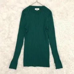 美品✨ハイク✨リブニット ウール グリーン
