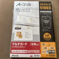 A-one マルチカード 51003 100枚入り　ラベル屋さん