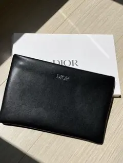 新品　ノベルティ レザーポーチ　ブラック　千鳥格子　正規品