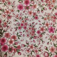 桜の花柄 ちりめん生地