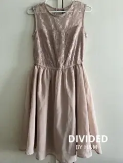 DIVIDED BY H&M ノースリーブワンピース ベージュピンク 38