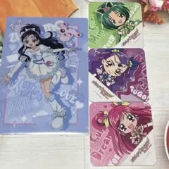 プリキュア ズッ友 カフェ クリアファイル コースター　セット