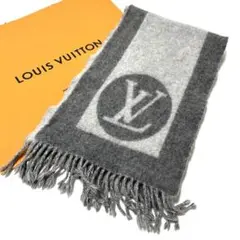 LOUIS VUITTON エシャルプ カーディフ モノグラム マフラー グレー