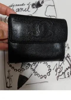 シャネル コンパクト財布 ソフトキャビアスキン
