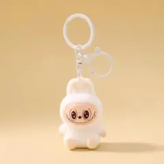 LABUBU ラブブ ぬいぐるみキーホルダー ホワイト