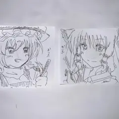 東方Project イラスト 霧雨魔理沙 博麗霊夢 普通紙