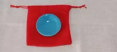 青いちっちゃいお皿（赤い袋付き）
