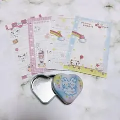 ツインエンジェルス　サンエックス　平成レトロ　当時物 ミニ缶　メモ帳のおまけつき