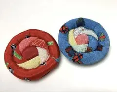 【未使用】 手作り 針刺し ちりめん 2個セット