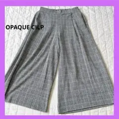 【オペーク.クリップ】ウエストゴム 千鳥柄 38/M キュロットパンツ 《美品》