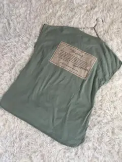 DERSKIP ドレスキップ Tシャツ 半袖 M ノースリーブ グリーン 英字