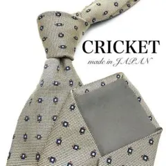 【大特価】CRICKET ネクタイ 小紋柄 織柄 厚め サンドベージュ