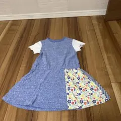 130サイズ 半袖花柄ワンピース