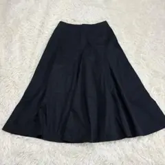 n697 コットンツイルフレアスカート M コットン100% フェミニン 綺麗め